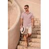 imageCOOFANDY Mens Casual Button Down Shirts Summer Beach Shirts Short Sleeve Textured Vacation ShirtsLight Pink