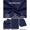 imageCOOFANDY Mens Casual Button Down Shirts Summer Beach Shirts Short Sleeve Textured Vacation ShirtsNavy Blue