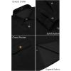 imageCOOFANDY Mens Corduroy Shirt Casual Button Down Shirt Jacket Lightweight ShacketBlack