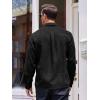imageCOOFANDY Mens Corduroy Shirt Casual Button Down Shirt Jacket Lightweight ShacketBlack