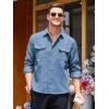 imageCOOFANDY Mens Corduroy Shirt Casual Button Down Shirt Jacket Lightweight ShacketBlue