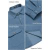 imageCOOFANDY Mens Corduroy Shirt Casual Button Down Shirt Jacket Lightweight ShacketBlue