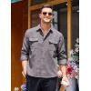 imageCOOFANDY Mens Corduroy Shirt Casual Button Down Shirt Jacket Lightweight ShacketDark Grey