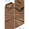 imageCOOFANDY Mens Corduroy Shirt Casual Button Down Shirt Jacket Lightweight ShacketDark Khaki