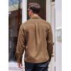 imageCOOFANDY Mens Corduroy Shirt Casual Button Down Shirt Jacket Lightweight ShacketDark Khaki