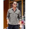 imageCOOFANDY Mens Corduroy Shirt Casual Button Down Shirt Jacket Lightweight ShacketGrey
