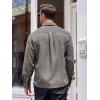 imageCOOFANDY Mens Corduroy Shirt Casual Button Down Shirt Jacket Lightweight ShacketGrey