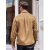 imageCOOFANDY Mens Corduroy Shirt Casual Button Down Shirt Jacket Lightweight ShacketKhaki