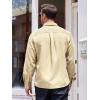 imageCOOFANDY Mens Corduroy Shirt Casual Button Down Shirt Jacket Lightweight ShacketLightkhaki