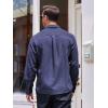 imageCOOFANDY Mens Corduroy Shirt Casual Button Down Shirt Jacket Lightweight ShacketNavy Blue