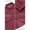 imageCOOFANDY Mens Corduroy Shirt Casual Button Down Shirt Jacket Lightweight ShacketWine Red