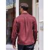 imageCOOFANDY Mens Corduroy Shirt Casual Button Down Shirt Jacket Lightweight ShacketWine Red