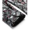 imageCOOFANDY Mens Paisley Printed Shirts Casual Long Sleeve Button Down Shirts Floral Dress Shirt with PocketsBlack
