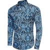 imageCOOFANDY Mens Paisley Printed Shirts Casual Long Sleeve Button Down Shirts Floral Dress Shirt with PocketsBlack Blue