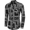 imageCOOFANDY Mens Paisley Printed Shirts Casual Long Sleeve Button Down Shirts Floral Dress Shirt with PocketsBlackprint01