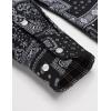 imageCOOFANDY Mens Paisley Printed Shirts Casual Long Sleeve Button Down Shirts Floral Dress Shirt with PocketsBlackprint01