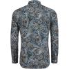 imageCOOFANDY Mens Paisley Printed Shirts Casual Long Sleeve Button Down Shirts Floral Dress Shirt with PocketsDark Blue