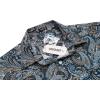 imageCOOFANDY Mens Paisley Printed Shirts Casual Long Sleeve Button Down Shirts Floral Dress Shirt with PocketsDark Blue