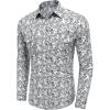 imageCOOFANDY Mens Paisley Printed Shirts Casual Long Sleeve Button Down Shirts Floral Dress Shirt with PocketsFloralwhite