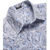 imageCOOFANDY Mens Paisley Printed Shirts Casual Long Sleeve Button Down Shirts Floral Dress Shirt with PocketsGray