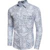 imageCOOFANDY Mens Paisley Printed Shirts Casual Long Sleeve Button Down Shirts Floral Dress Shirt with PocketsGray