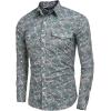 imageCOOFANDY Mens Paisley Printed Shirts Casual Long Sleeve Button Down Shirts Floral Dress Shirt with PocketsGreen