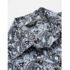 imageCOOFANDY Mens Paisley Printed Shirts Casual Long Sleeve Button Down Shirts Floral Dress Shirt with PocketsLight Blue