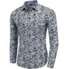 imageCOOFANDY Mens Paisley Printed Shirts Casual Long Sleeve Button Down Shirts Floral Dress Shirt with PocketsLight Blue