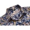 imageCOOFANDY Mens Paisley Printed Shirts Casual Long Sleeve Button Down Shirts Floral Dress Shirt with PocketsNavy Blue