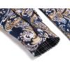 imageCOOFANDY Mens Paisley Printed Shirts Casual Long Sleeve Button Down Shirts Floral Dress Shirt with PocketsNavy Blue