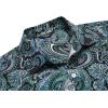 imageCOOFANDY Mens Paisley Printed Shirts Casual Long Sleeve Button Down Shirts Floral Dress Shirt with PocketsPeacock Green