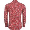 imageCOOFANDY Mens Paisley Printed Shirts Casual Long Sleeve Button Down Shirts Floral Dress Shirt with PocketsRed Paisley