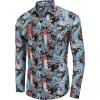 imageCOOFANDY Mens Paisley Printed Shirts Casual Long Sleeve Button Down Shirts Floral Dress Shirt with PocketsSky Blue