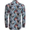 imageCOOFANDY Mens Paisley Printed Shirts Casual Long Sleeve Button Down Shirts Floral Dress Shirt with PocketsSky Blue
