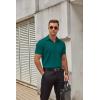 imageCOOFANDY Mens Short Sleeve Button Down Shirts Casual Dress Shirt WrinkleFree Untucked Summer ShirtsLake Blue