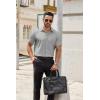 imageCOOFANDY Mens Short Sleeve Button Down Shirts Casual Dress Shirt WrinkleFree Untucked Summer ShirtsLight Gray