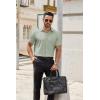 imageCOOFANDY Mens Short Sleeve Button Down Shirts Casual Dress Shirt WrinkleFree Untucked Summer ShirtsLight Green