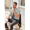 imageCOOFANDY Mens Short Sleeve Button Down Shirts Casual Dress Shirt WrinkleFree Untucked Summer ShirtsLight Green