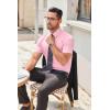imageCOOFANDY Mens Short Sleeve Button Down Shirts Casual Dress Shirt WrinkleFree Untucked Summer ShirtsPink