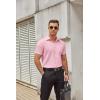 imageCOOFANDY Mens Short Sleeve Button Down Shirts Casual Dress Shirt WrinkleFree Untucked Summer ShirtsPink
