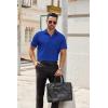 imageCOOFANDY Mens Short Sleeve Button Down Shirts Casual Dress Shirt WrinkleFree Untucked Summer ShirtsRoyal Blue