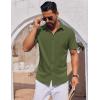 imageCOOFANDY Mens Short Sleeve Button Down Shirts Casual Summer Shirt Untucked Dress ShirtsArmy Green