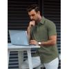 imageCOOFANDY Mens Button Down Short Sleeve Shirt Casual Dress Shirt Untucked Summer Shirts with PocketArmy Green