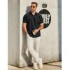 imageCOOFANDY Mens Button Down Short Sleeve Shirt Casual Dress Shirt Untucked Summer Shirts with PocketBlack