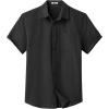imageCOOFANDY Mens Button Down Short Sleeve Shirt Casual Dress Shirt Untucked Summer Shirts with PocketBlack
