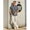 imageCOOFANDY Mens Button Down Short Sleeve Shirt Casual Dress Shirt Untucked Summer Shirts with PocketGray