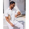 imageCOOFANDY Mens Button Down Short Sleeve Shirt Casual Dress Shirt Untucked Summer Shirts with PocketWhite