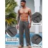 imageCOOFANDY Mens Casual Linen Pants Elastic Waist Linen Pants Drawstring Summer Beach Yoga Linen TrouserA Dark Grey
