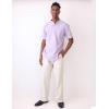 imageCOOFANDY Mens Casual Linen Pants Elastic Waist Linen Pants Drawstring Summer Beach Yoga Linen TrouserA Linen Khaki