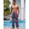 imageCOOFANDY Mens Casual Linen Pants Elastic Waist Linen Pants Drawstring Summer Beach Yoga Linen TrouserA Pattern 5